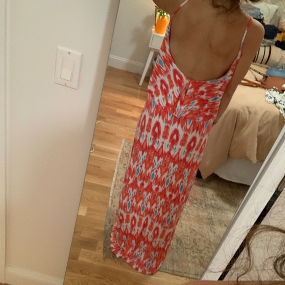 Design Lab Open Back Multi-Color Maxi Dress - Picture 2 of 7